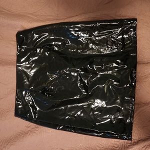 Black Latex Skirt